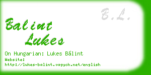 balint lukes business card